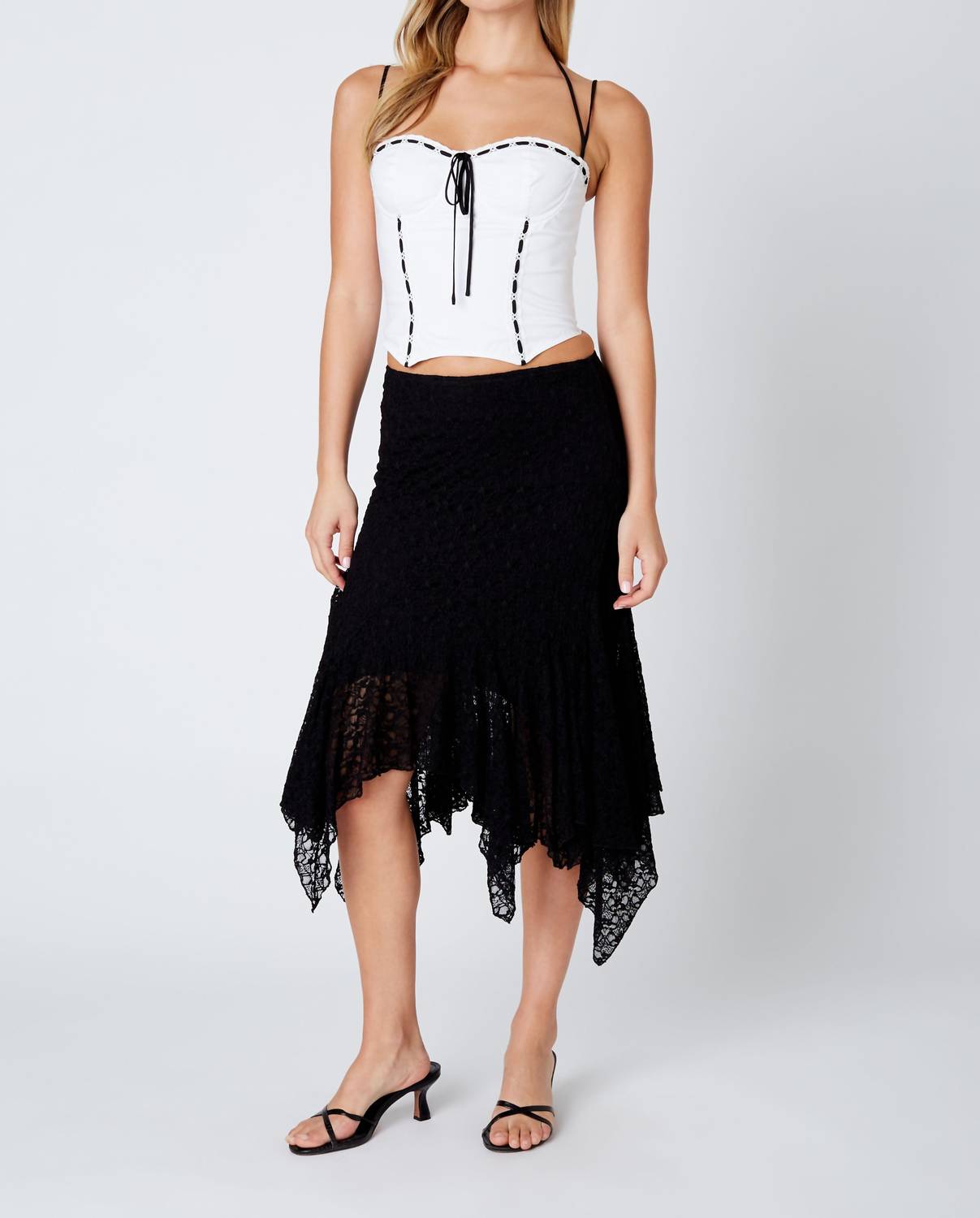 Cotton Candy - Lace Midi Skirt