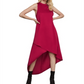 BCBGMAXAZRI Women's High Neckline Dress Pink Size Medium