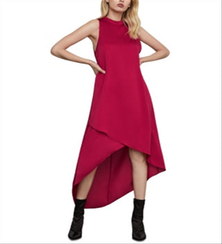 BCBGMAXAZRI Women's High Neckline Dress Pink Size Medium