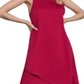 BCBGMAXAZRI Women's High Neckline Dress Pink Size Medium