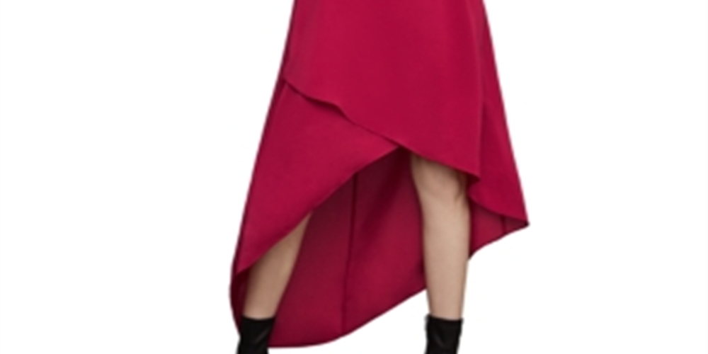 BCBGMAXAZRI Women's High Neckline Dress Pink Size Medium