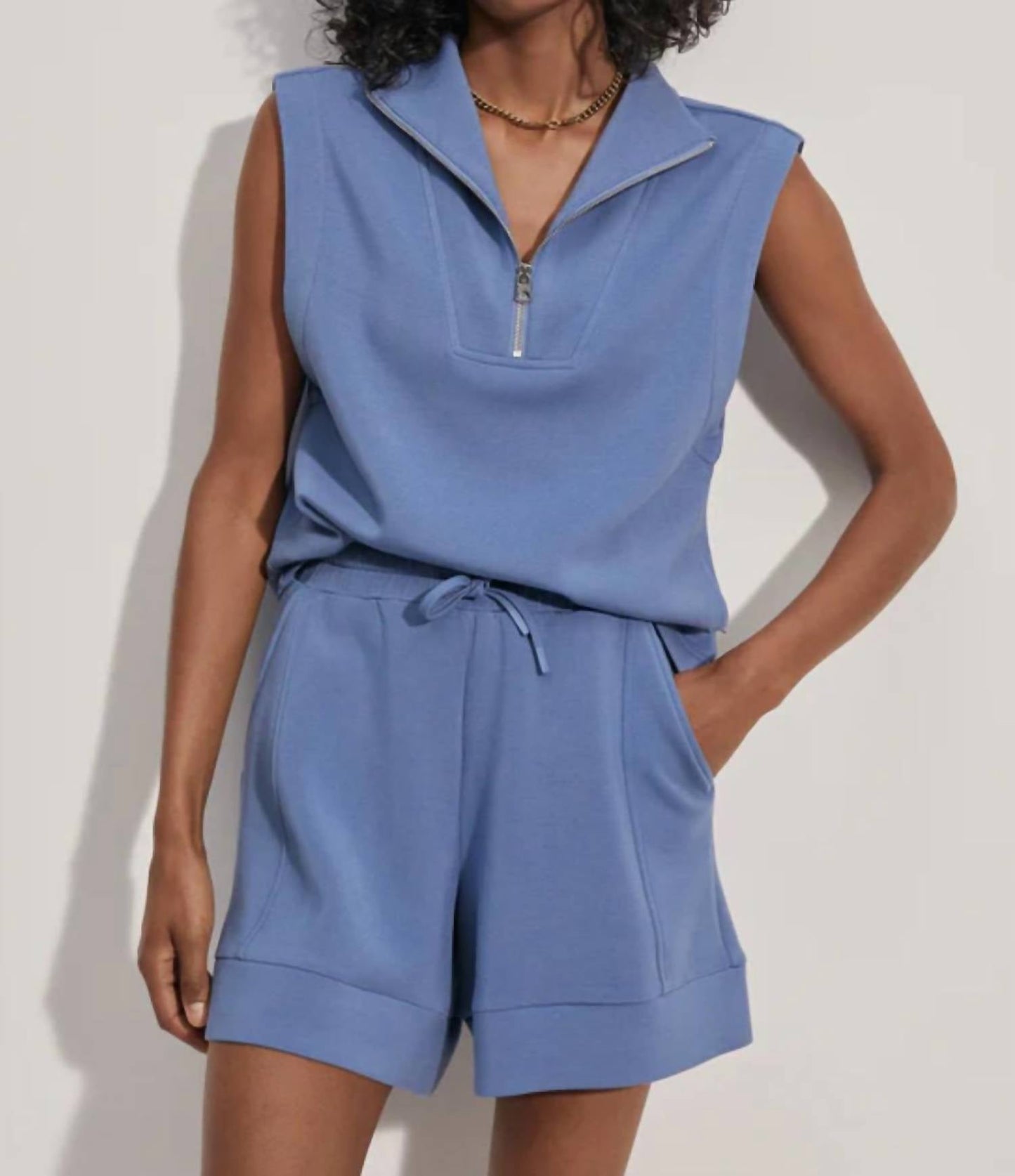 Varley - Magnolia Half Zip Tank