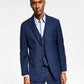 Tommy Hilfiger Men's Regular Fit Blue Sharkskin Blazer Blue Size 46