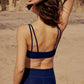 Wolven - Vegan Suede Finish Double Strap Bra
