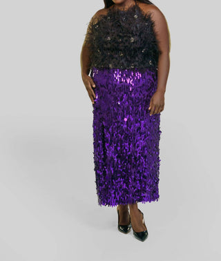 La Fuori - Salena Satin Feather Top - Plus