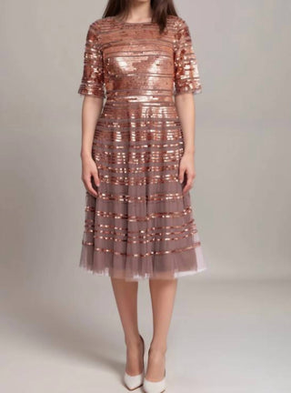 Johnny Was - Beaded Mesh Sequin Dress