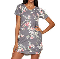 Floral by Flora Nikrooz Patricia Lace Trim Floral Print Sleep T-Shirt