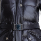 Michael Kors Women's Belted Faux Fur Trim Hooded Down Puffer Coat Black Size Large