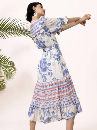 Emily Lovelock - Adela Batik Print Midi Dress