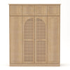 8 Door Armoire Wardrobe With Adjustable Shelves And Hanging Rod