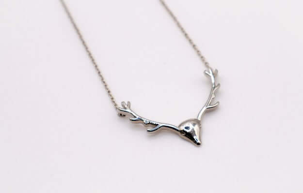 Enchanted Antler Charm Necklace | Nature-Inspired Elegance