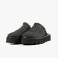 All Black - Women's Raffia Round Lugg Mule