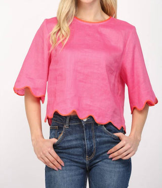Fate By Lfd - Scallop Edge Poppy Top