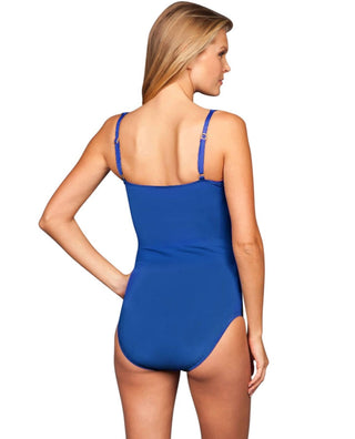 Kallure - DD-Cup Twist Front Underwire One Piece Swimsuit