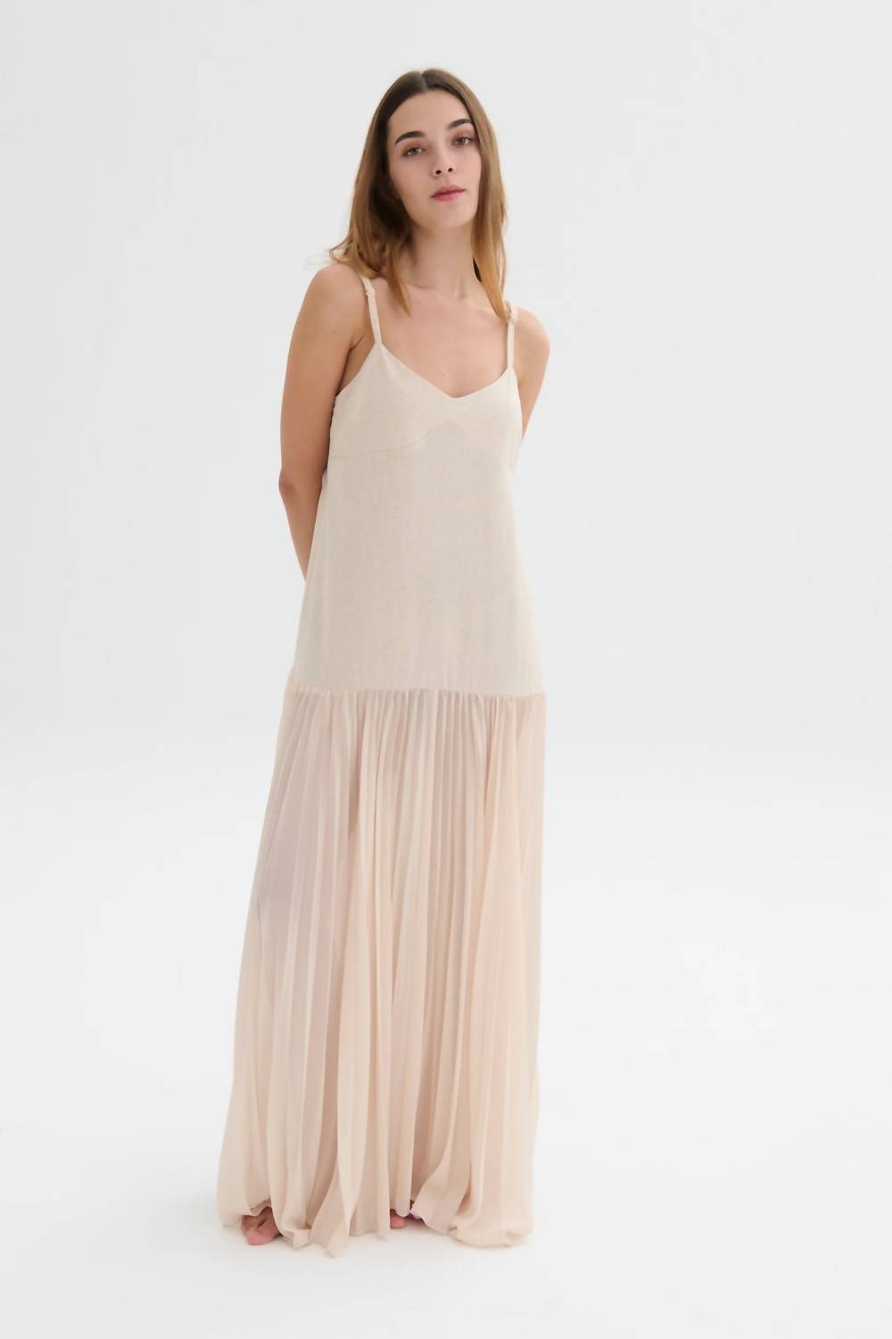Nelblu - Brisa Linen Strap Maxi Dress