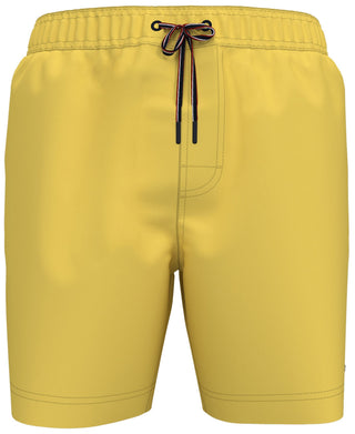 Tommy Hilfiger Men's Solid Swim Trunks Yellow Size Medium