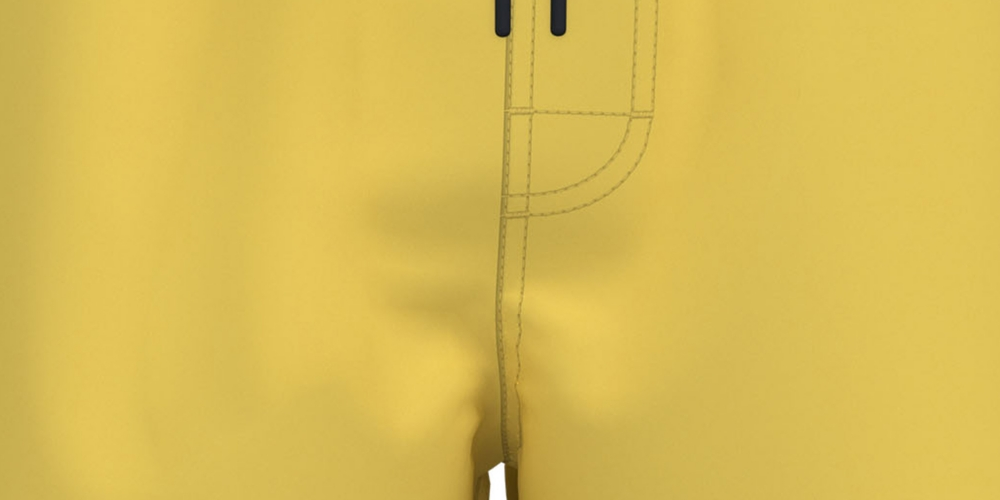 Tommy Hilfiger Men's Solid Swim Trunks Yellow Size Medium