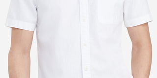Tommy Hilfiger Men's Big & Tall Classic Fit Porter Textured Shirt White Size X-Large