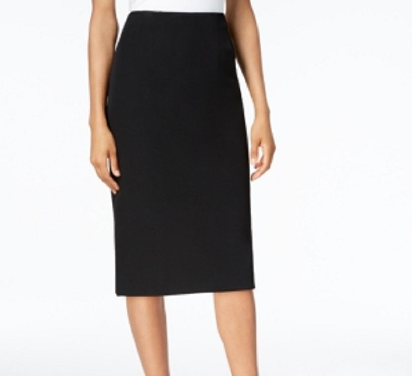 Kasper Women's Crepe Pencil MIDI Skirt Black Size 6