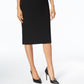 Kasper Women's Crepe Pencil MIDI Skirt Black Size 6