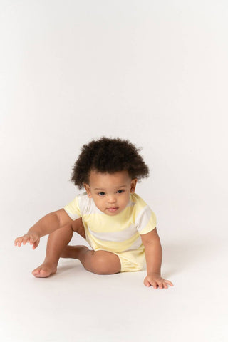Omamimini - Baby Boxy T-Shirt with Stripes