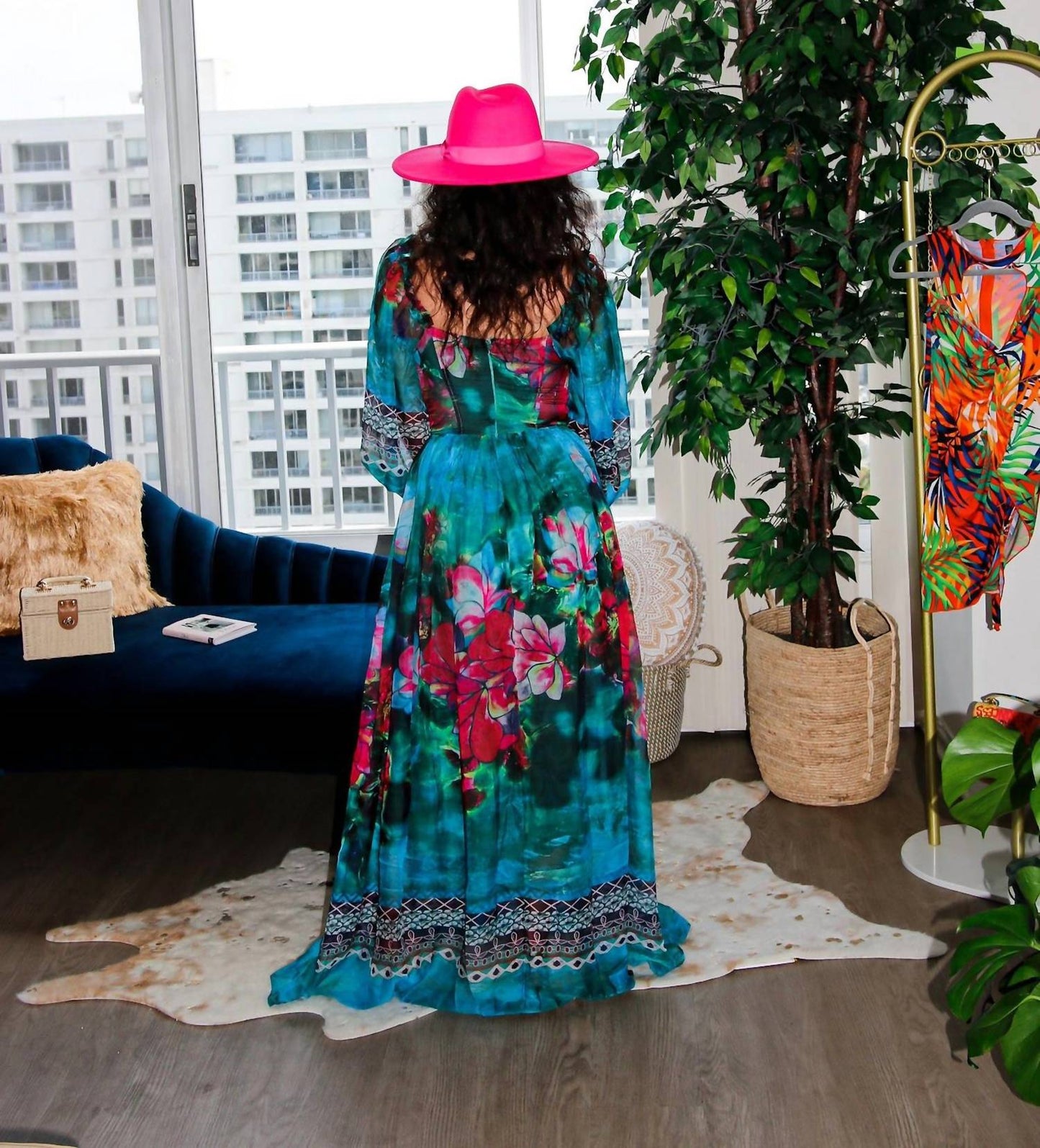 Little Secret Of Mine - Women's Full Length Floral Dress
