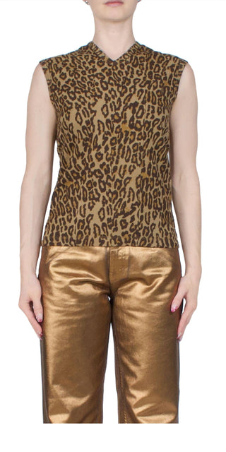 6397 - Women's Double-v Vest Leopard
