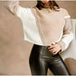 Cloud Ten - Two Tone Contrast Chain Sweater
