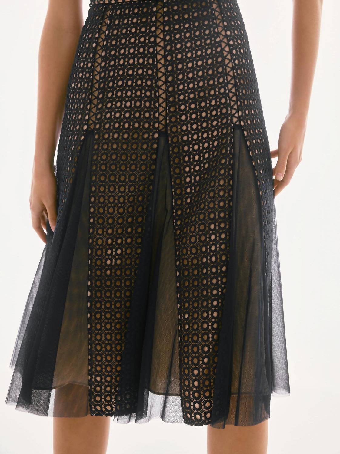 Joseph Ribkoff - Guipure Lace Midi Fit And Flare Dress