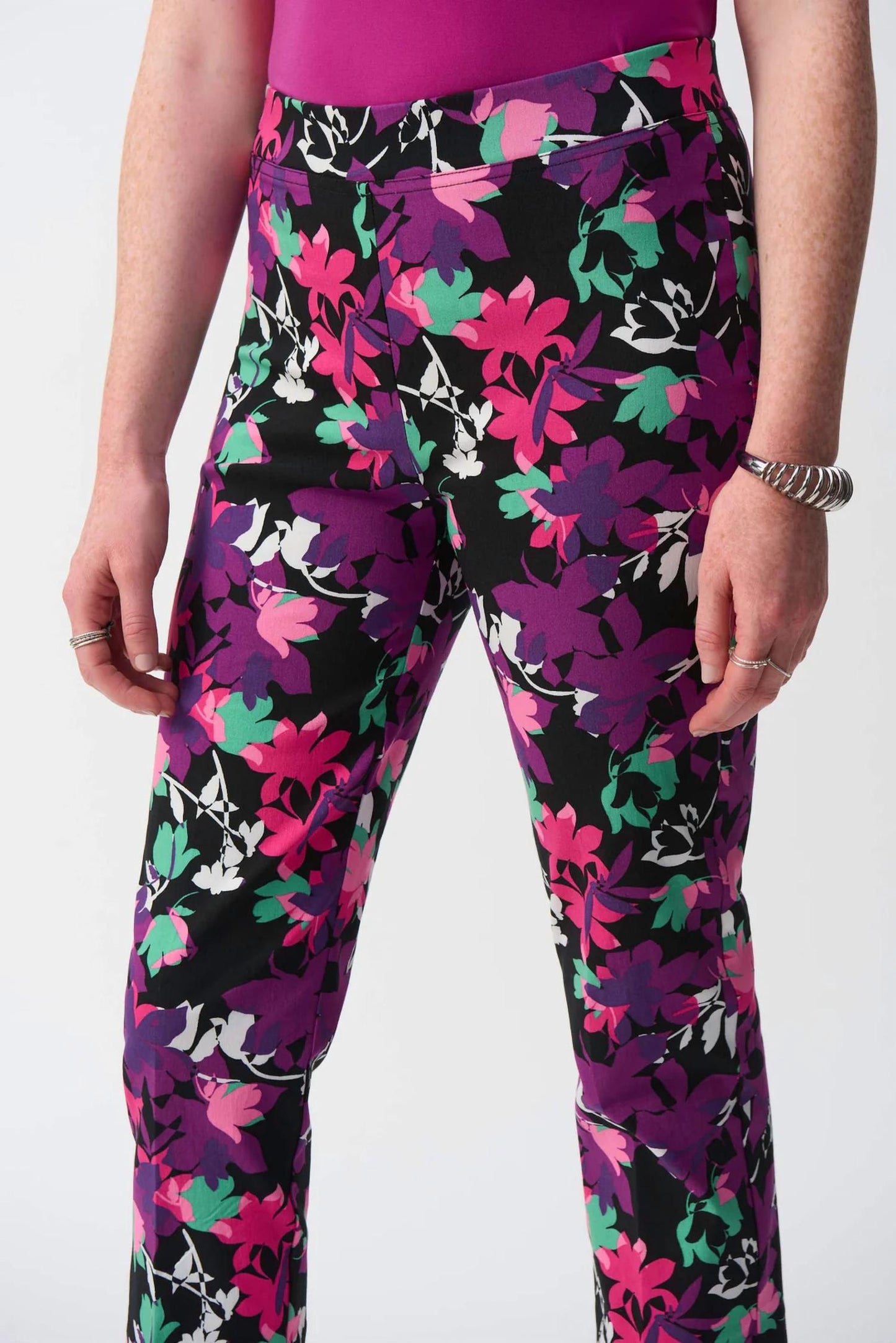 Joseph Ribkoff - Floral Print Cropped Pants
