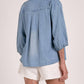 Elan - V-neck Bubble Sleeve Top