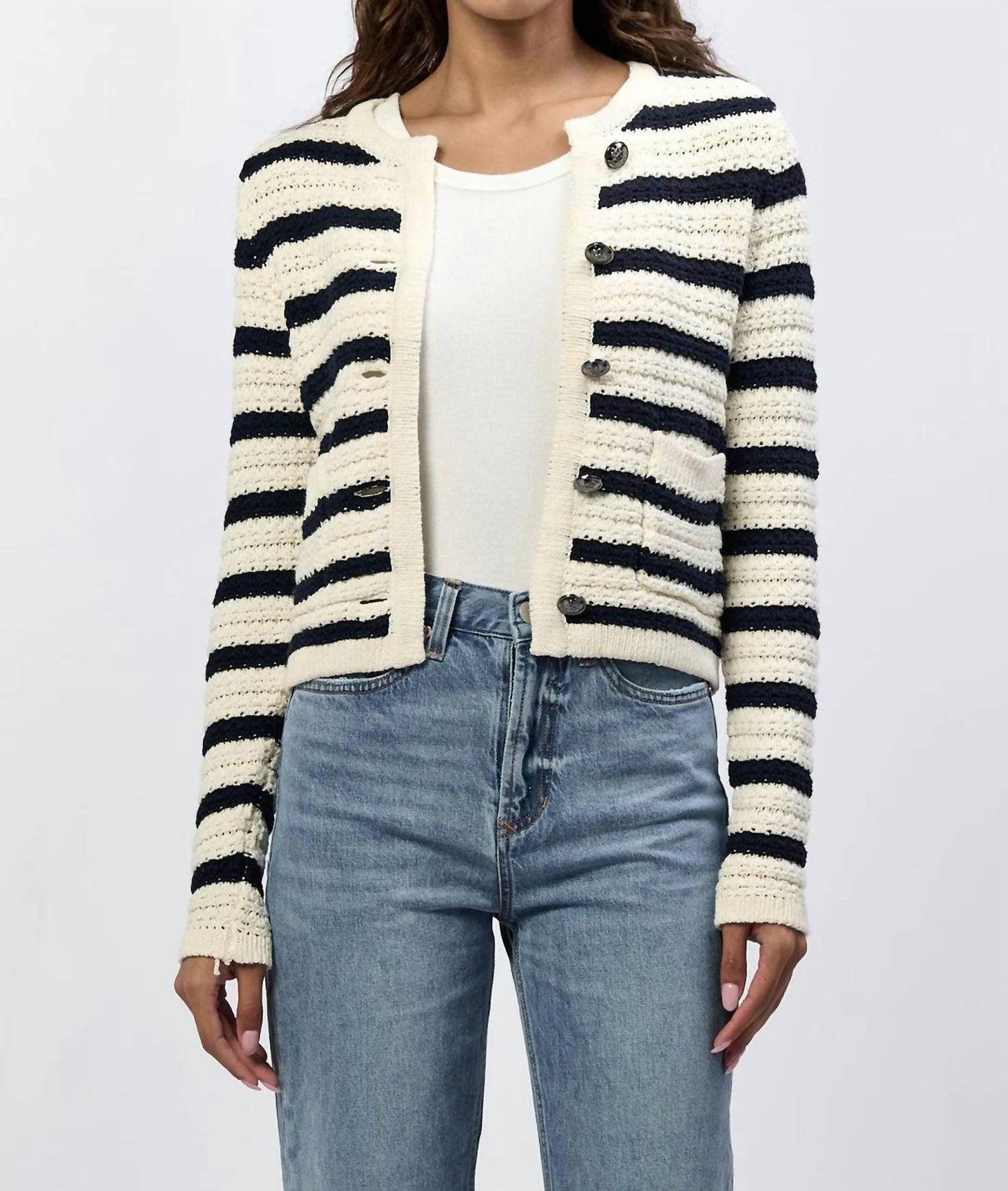 Dear John Denim - Cambria Button-up Stripe Sweater