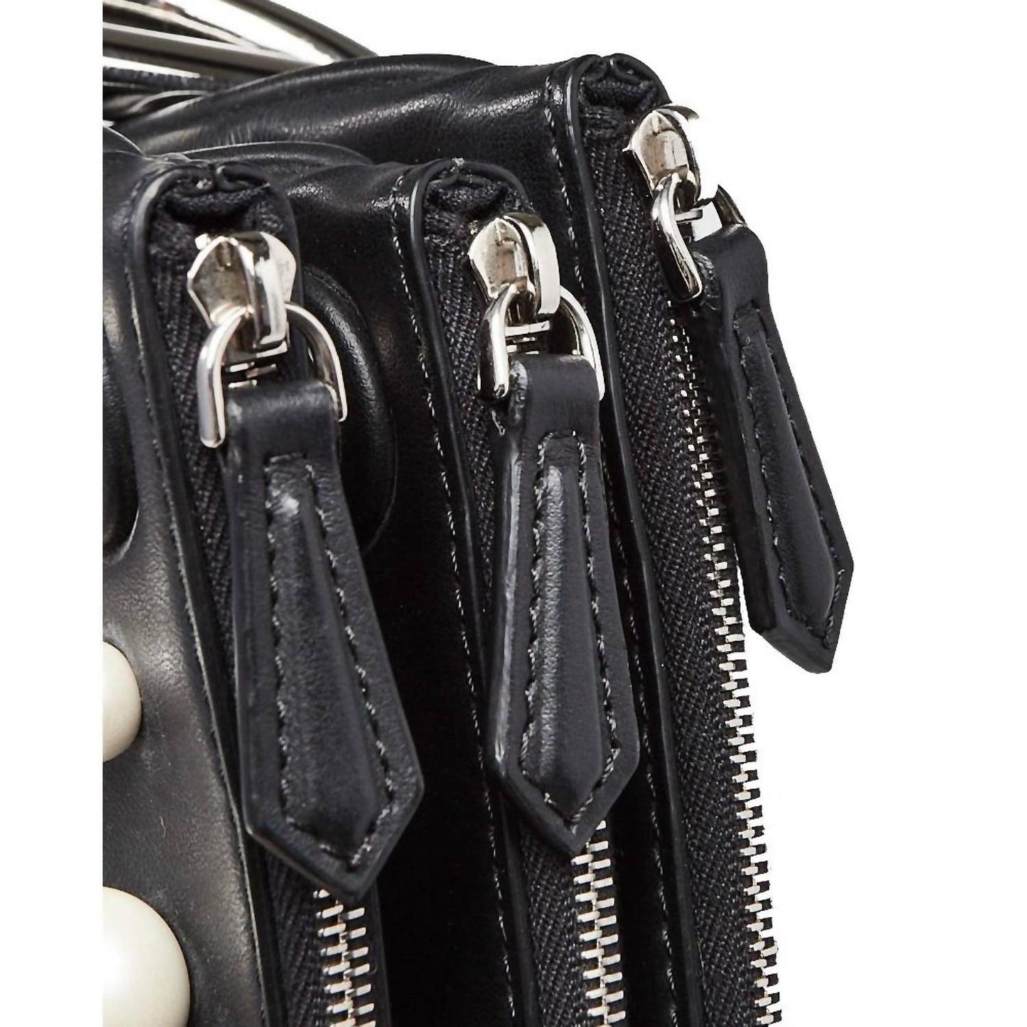 Fendi - Women's Leather Pearl Studded Triplette Multi Clutch Handbag