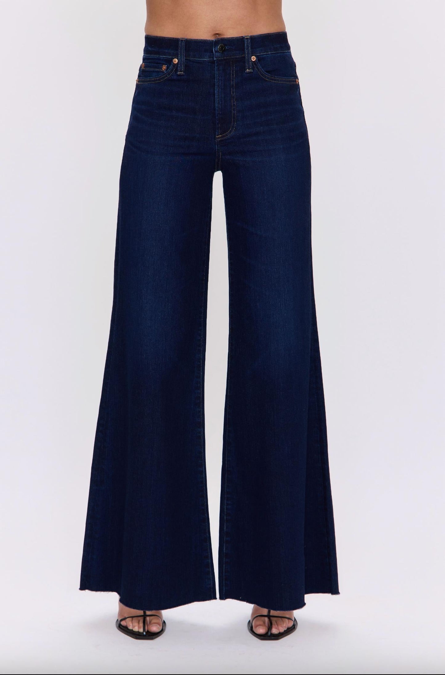 Pistola - Izzy Mid Rise Wide Leg Crop Jean