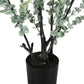 44" Tall Artificial Eucalyptus Plant with Black Pot
