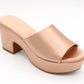 Chocolat Blu - Women Golden Platform Heel Sandal