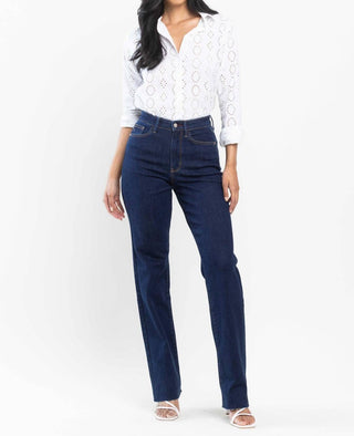 Judy Blue - High Waist Vintage & Back Darts Detail Straight Denim Jeans