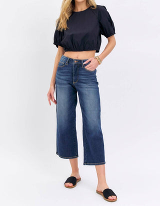 Judy Blue - Mid Rise Tummy Control Wide Leg Jeans