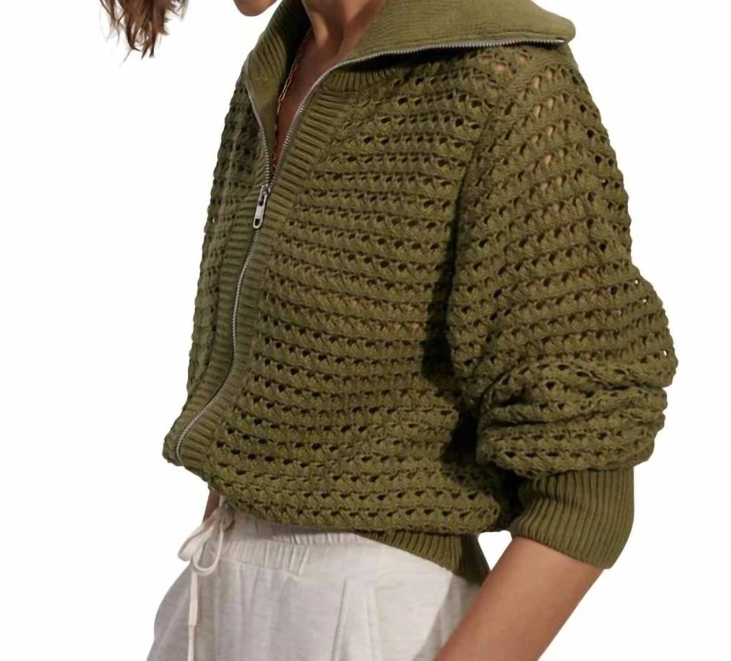 Varley - Eloise Full Zip Knit Sweater