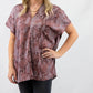 Adrienne - V-neck Snake Print Top