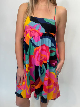 Olivaceous - Floral Mini Dress