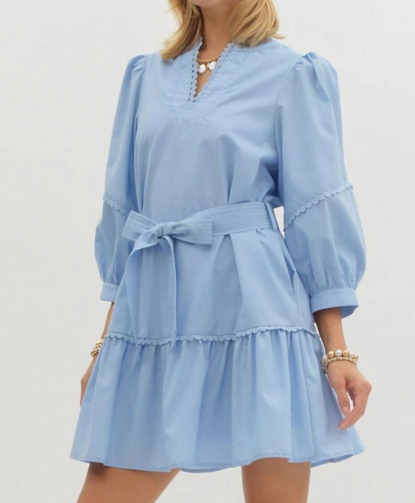 Entro - Scallop Trim Mini Dress