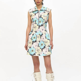Ganni - Floral Cotton Mini Dress