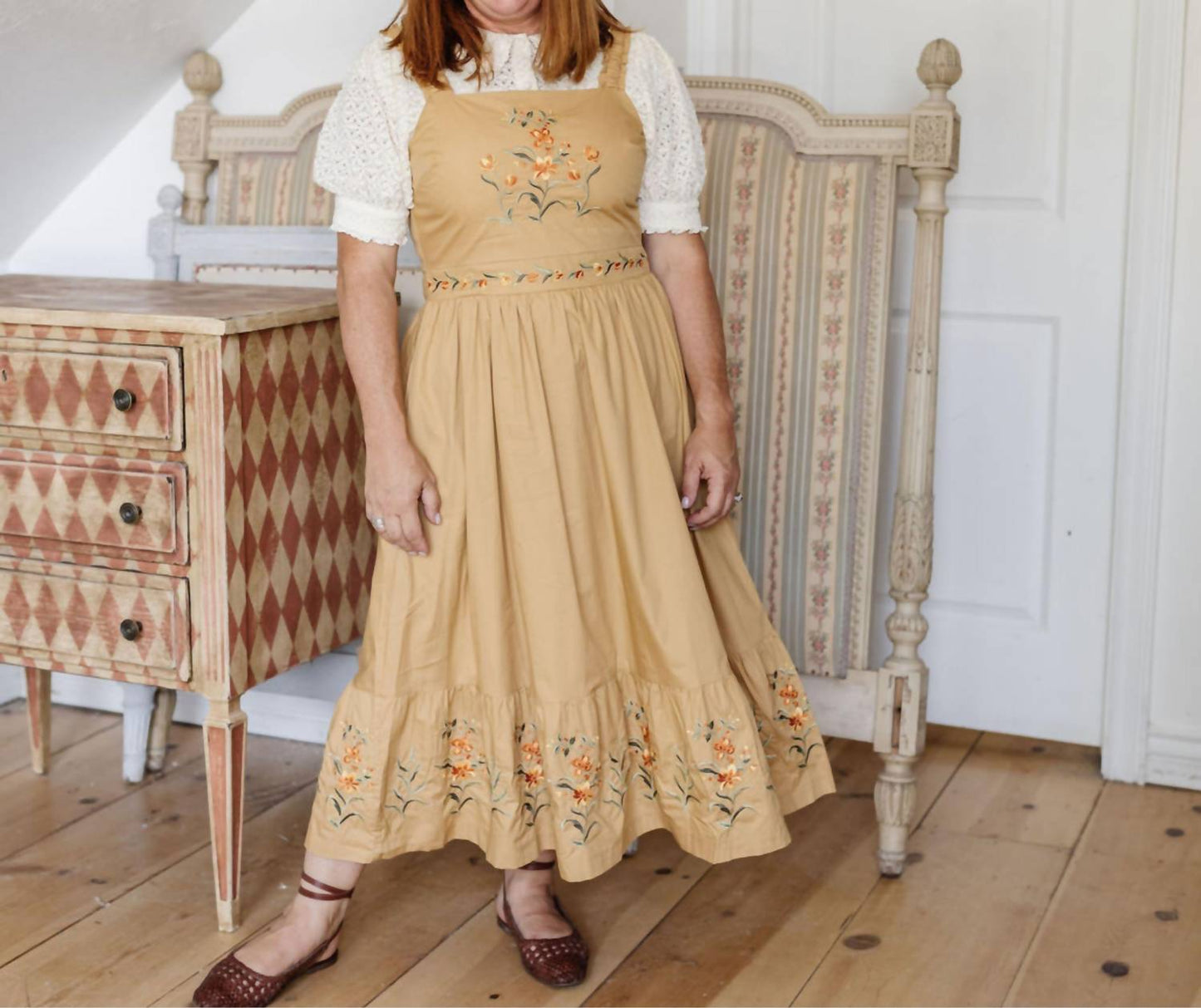 &Merci - Women's Fleurie Embroidered Midi Dress