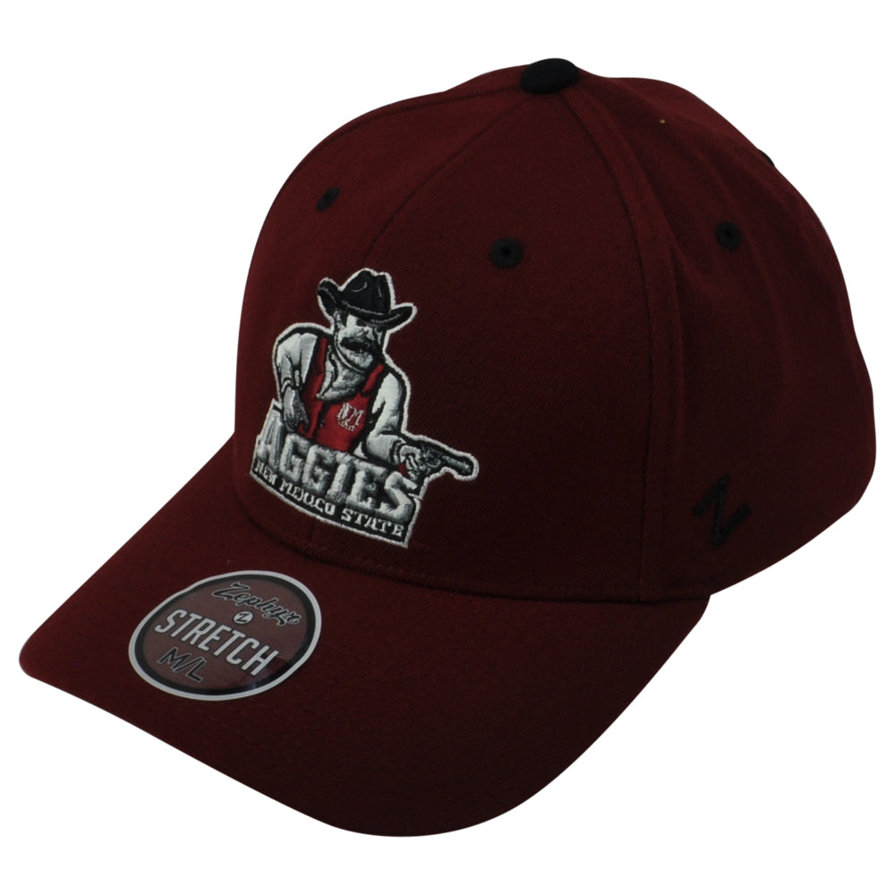 NCAA Zephyr New Mexico State Aggies Maroon Flex Fit Stretch Small/Medium Hat Cap