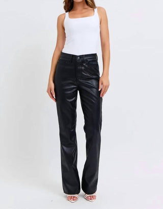 Judy Blue - Tummy Control Faux Leather Boot Cut Pants