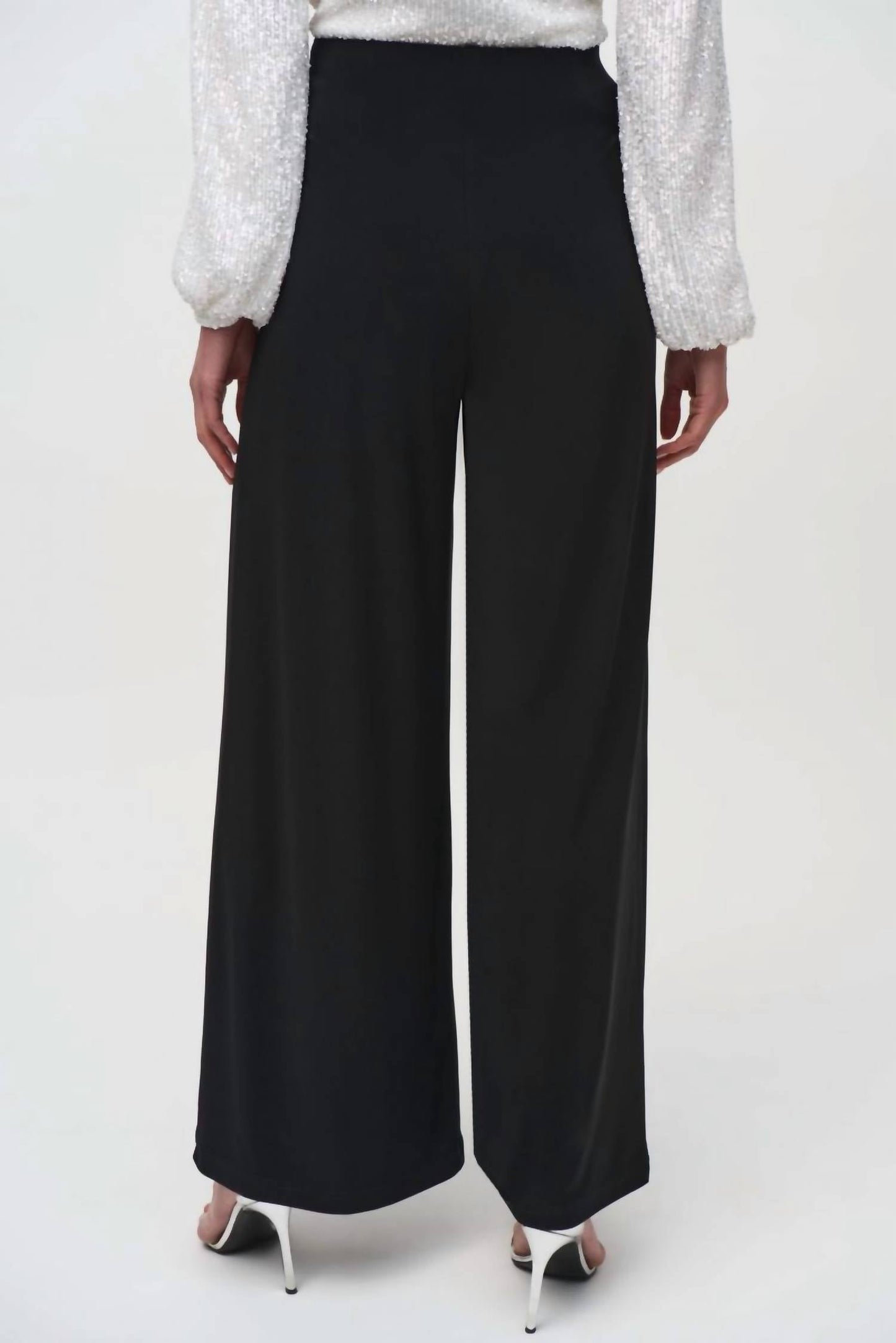 Joseph Ribkoff - High-waist Pleated Wide Leg Pant