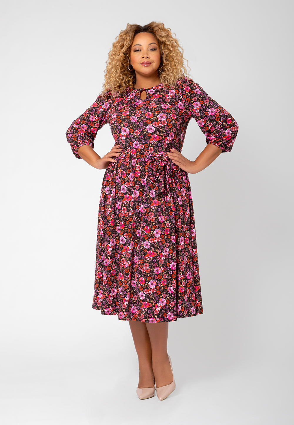 Leota Women's Iman Dress Pink Size 3XL