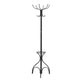 Coat Rack Hall Tree with 12 Hooks and Umbrella Holder