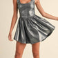 Klesis - Bustier Top Gathered Flare Skirt Mini Dress